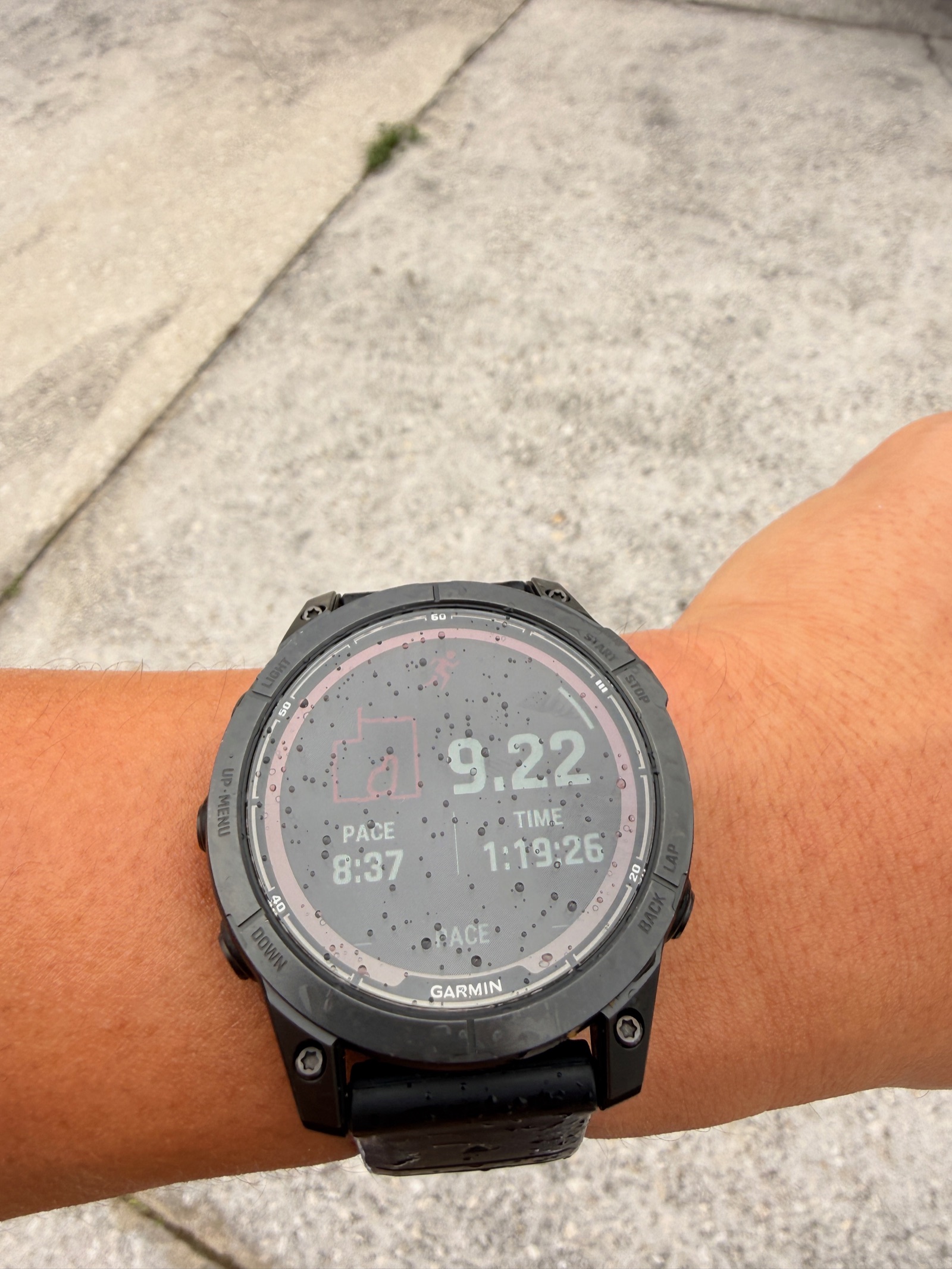 Early-morning training run.